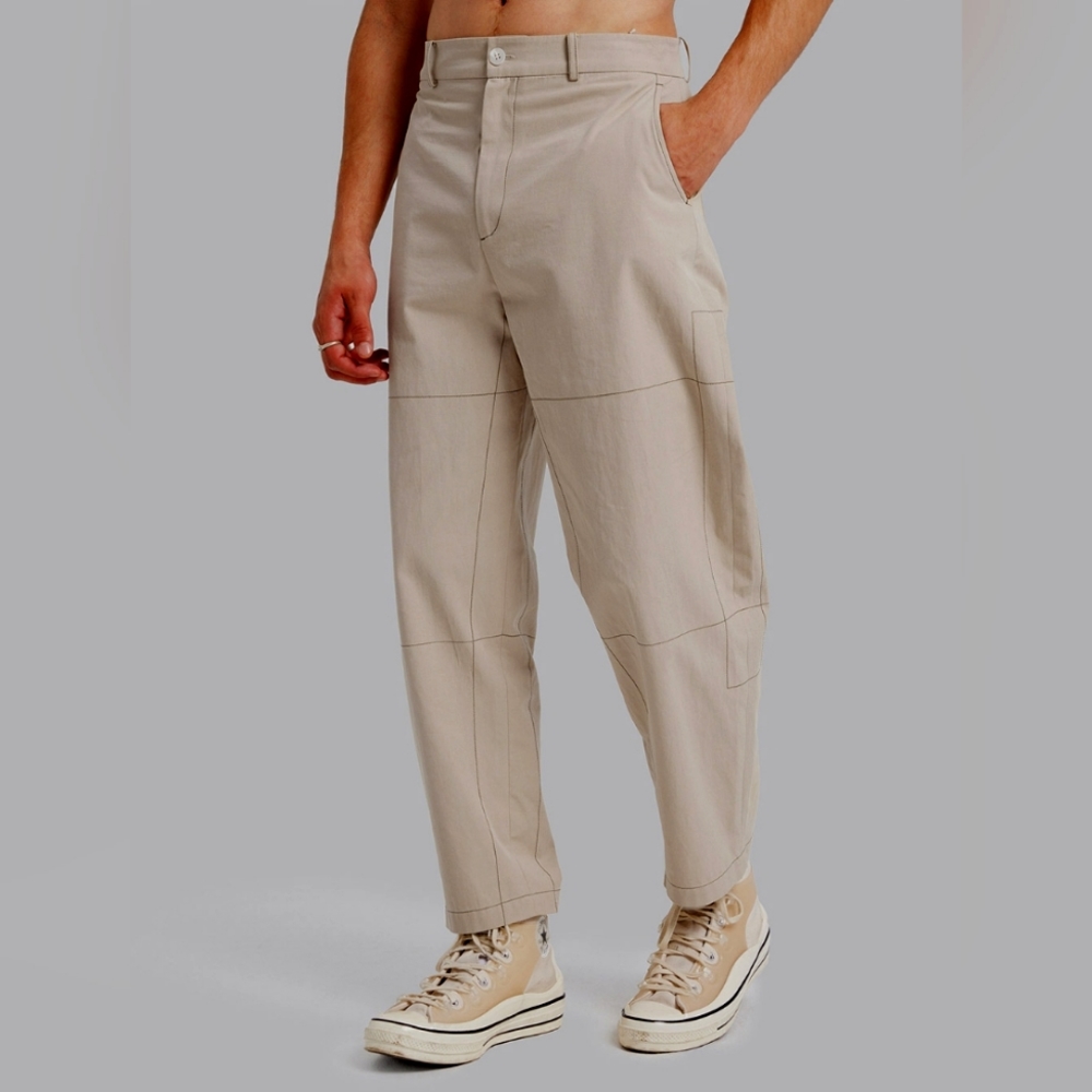 NWT Men's All Cotton Ankle-Length Pants (Light Tan) - DEPT. ANONYM